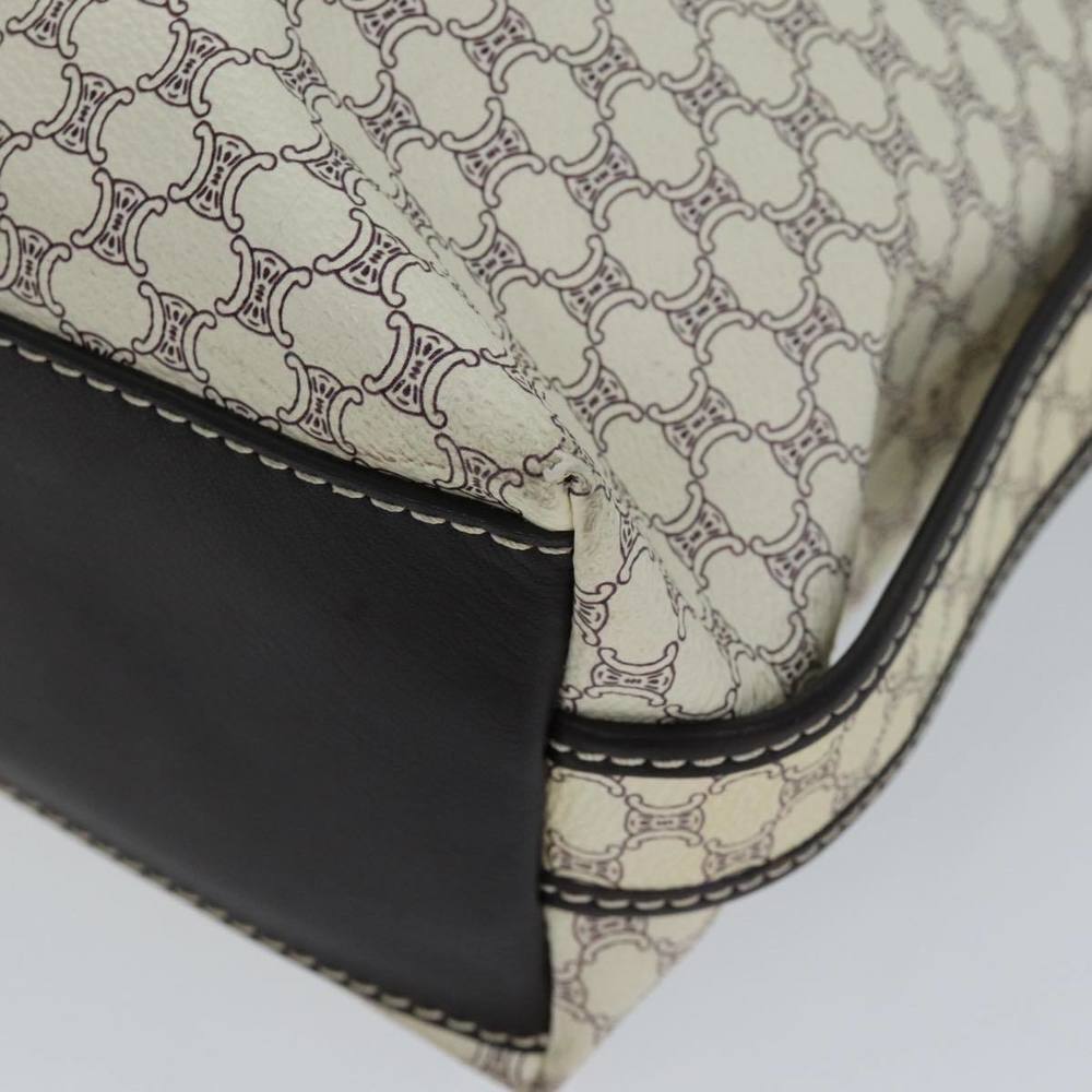 CELINE Macadam Canvas Shoulder Bag PVC White Auth 72176 - Picture 15 of 16